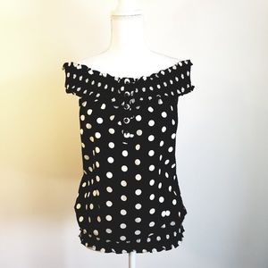 White House Black Market - Polka Dot Off-Shoulder